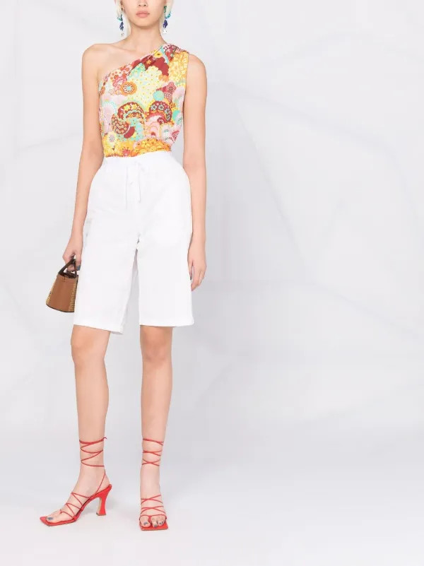 one-shoulder floral-print vest | Farfetch Global