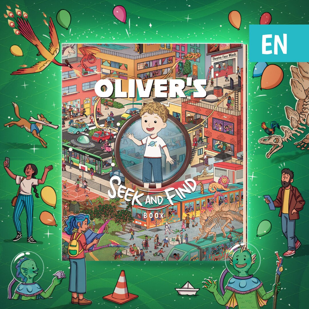 Custom Personalized Hardcover Seek and Find Book - Search and Find Book With Your Kid's Name, Chr... | Etsy (US)