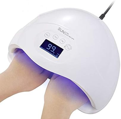 SUN 5Plus 48W Nail Polish Curing Lamp with 4 Timer Setting Big Size and Screen Display | Amazon (US)