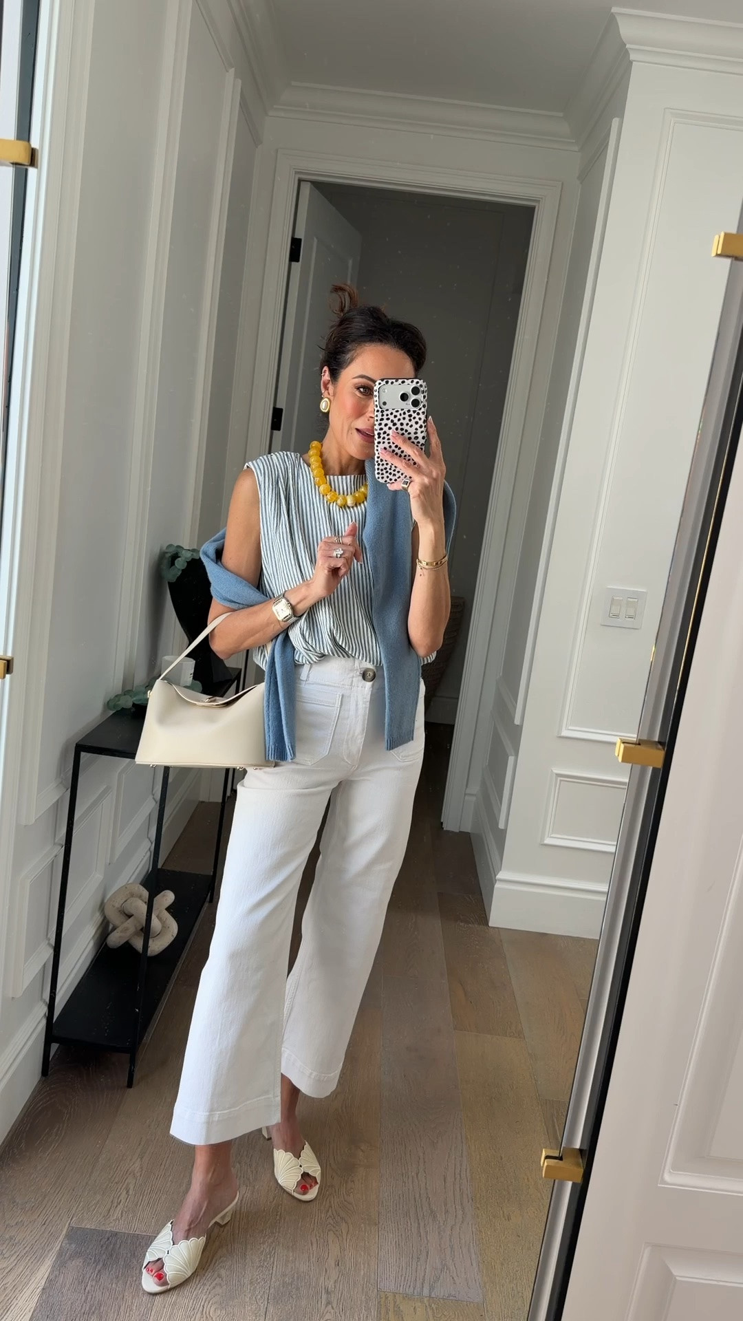 Use code: LUCYSWHIMS20 to get 20% off orders of $100 at Anthropologie! 
Cardigan XS
Top XS
Pants size up, runs small

#LTKSeasonal #LTKOver40