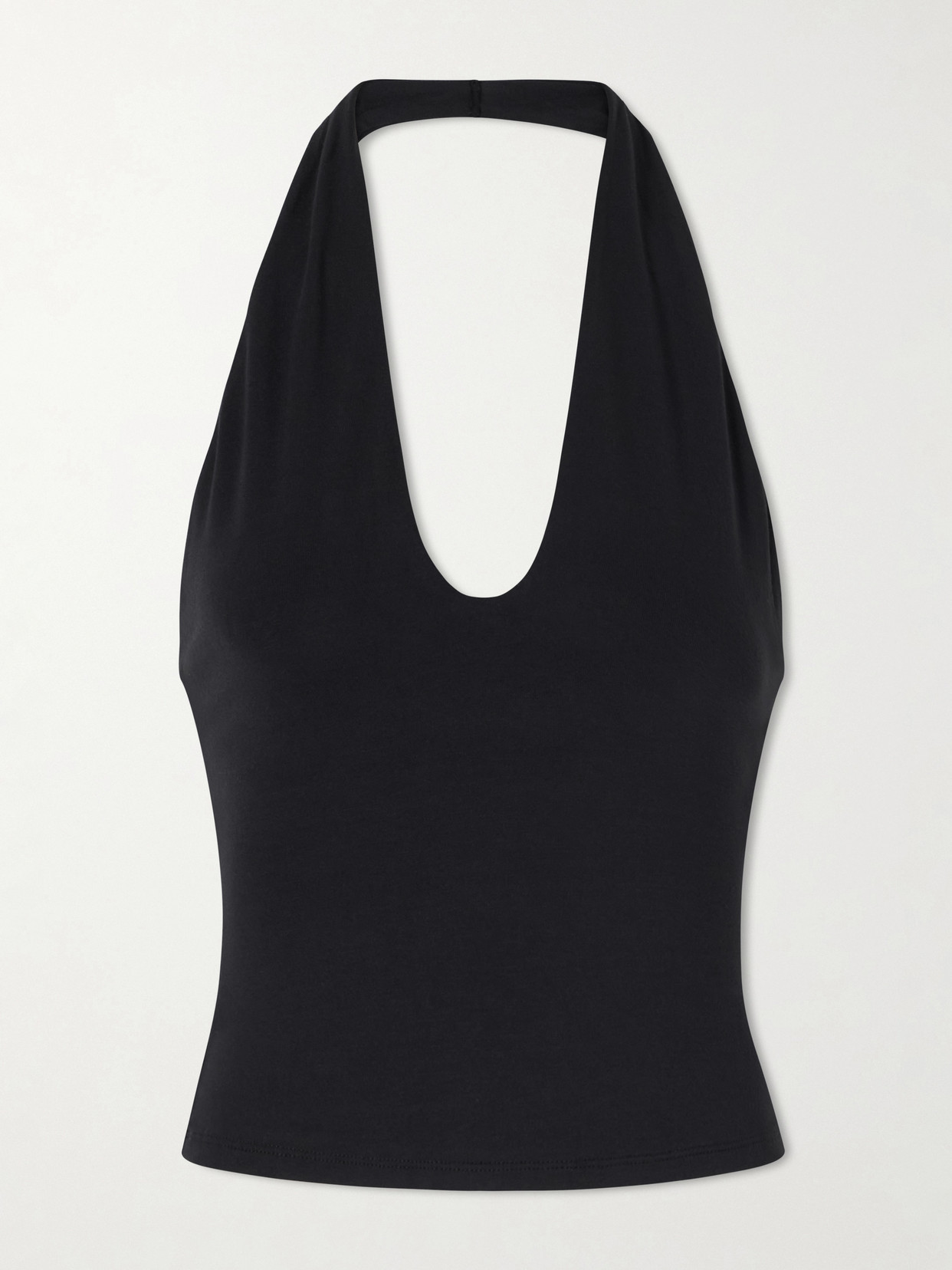 SKIMS - Smooth Layers Modal-blend Halterneck Top - Black | NET-A-PORTER (US)