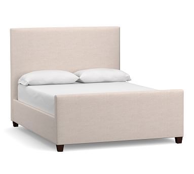 Raleigh Square Upholstered Tall Bed With Footboard | Pottery Barn (US)