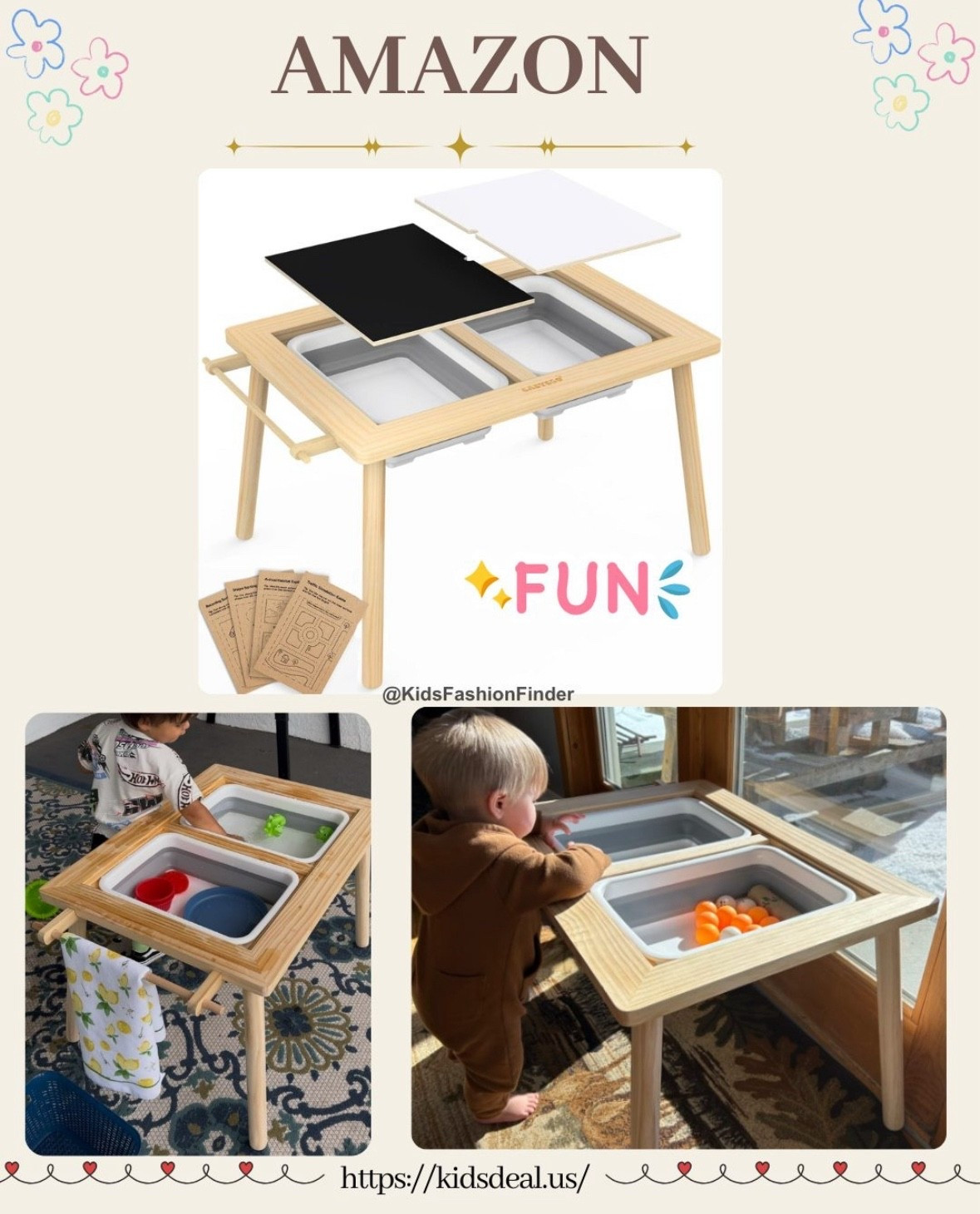 🧩 Multi-Activity Kids Table Set ✨

Sturdy, smooth, and built for little hands 💪 — with rounded corners for safety 👶

💛 The double-sided tabletop features a chalkboard surface for endless doodling fun 🎨 and two spacious storage bins underneath for blocks, toys, or art supplies 🧺

This all-in-one table transforms into a sensory table, LEGO table, snack table, puzzle table, reading nook, or craft station — perfect for creative play and learning! 🌟

💸 Now on sale ! Don’t miss this deal 🔥

#KidsFurniture #PlayTable #MontessoriToys #ToddlerActivities #LearningThroughPlay #KidsRoomDecor #STEMToys #HolidayDeals #AmazonFinds #ParentingWin 

 #LTKFamily

#LTKFindsUnder100 #LTKHome #LTKKids