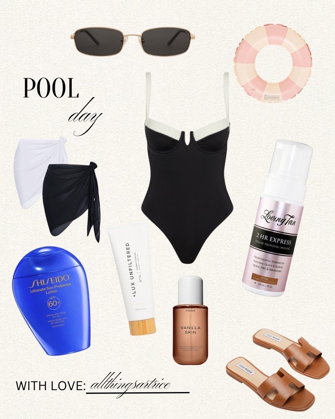 Pool day favorites!


#pool #beach #summer #vacation #swim #swimwear #bathingsuit #coverup #sunscreen #suntanlotion #tanning #perfume #sandals #float #sunglasses #MondaySwimwear #Phlur #SteveMadden #LovingTan #Shiseido #Amazon #allthingsartrice#LTKSwim

#liketkit #LTKSeasonal #LTKFindsUnder100


#LTKFindsUnder50 #LTKBeauty #LTKTravel