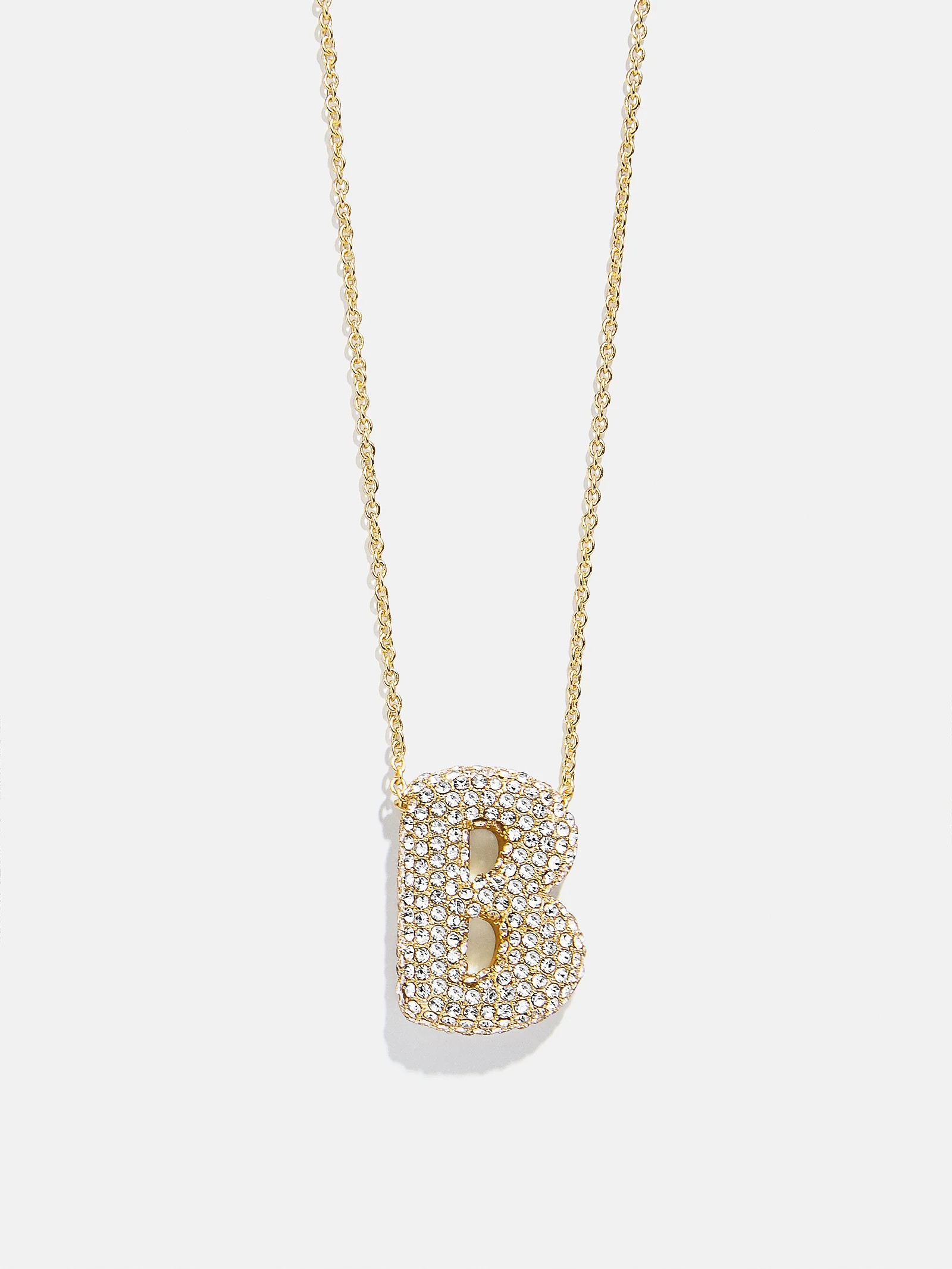 Kids’ Bubble Initial Necklace - Gold/Pavé | BaubleBar