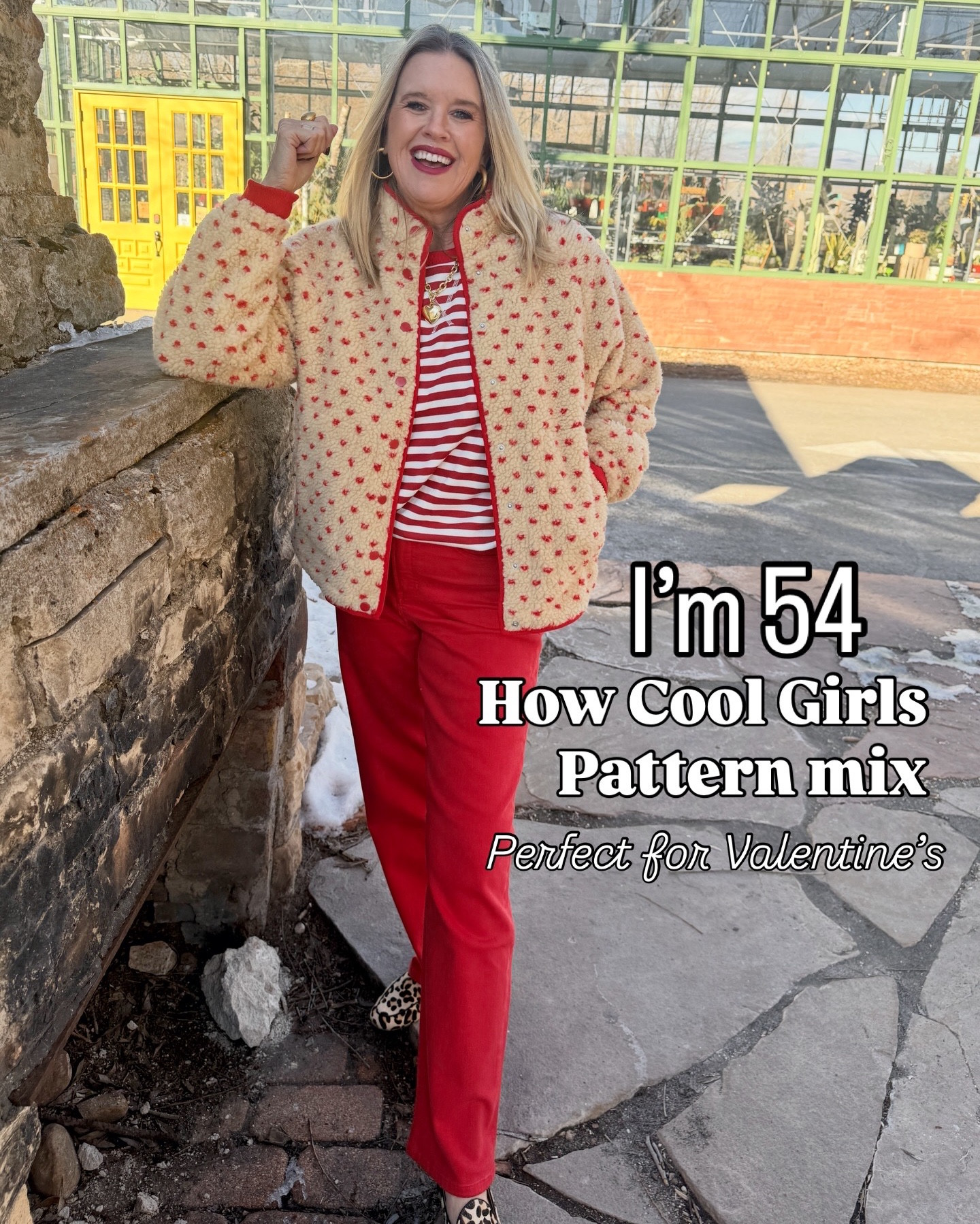 Outfit of the day

Valentine’s Day inspo

Amazon find Sherpa jacket tts so cute

Amazon find stripe shirt- free people inspired by tts in med 

Red Spanx straight leg jeans tts in a med love the fit and colo
Use code Deardarcyxspanx to save 15% 

Leopard flats tts 

Gold heart charm and chain Allie & Bess save 20% with code DARCY20 

#LTKootd #LTKOver40 #LTKValentine