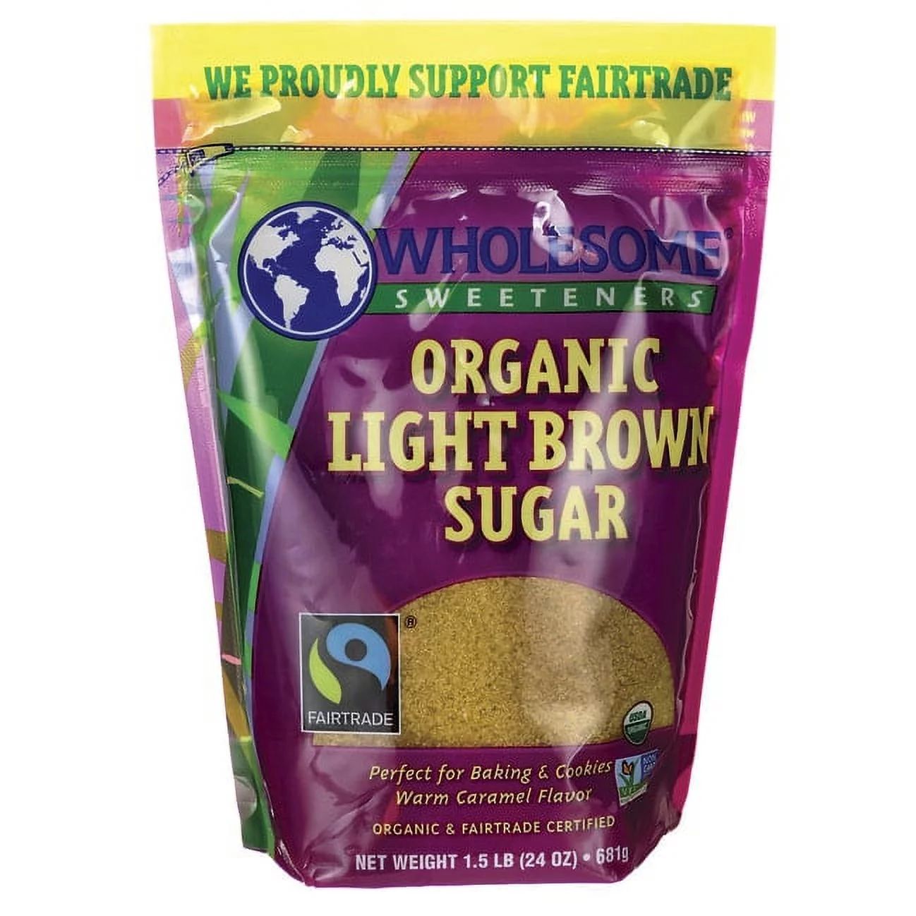 Wholesome Live Sweetly Organic Light Brown Sugar, 24 oz | Walmart (US)