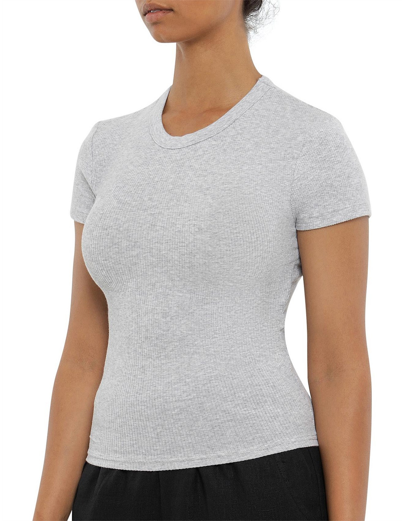 Organic Cotton Rib T-Shirt | David Jones (Australia & New Zealand)