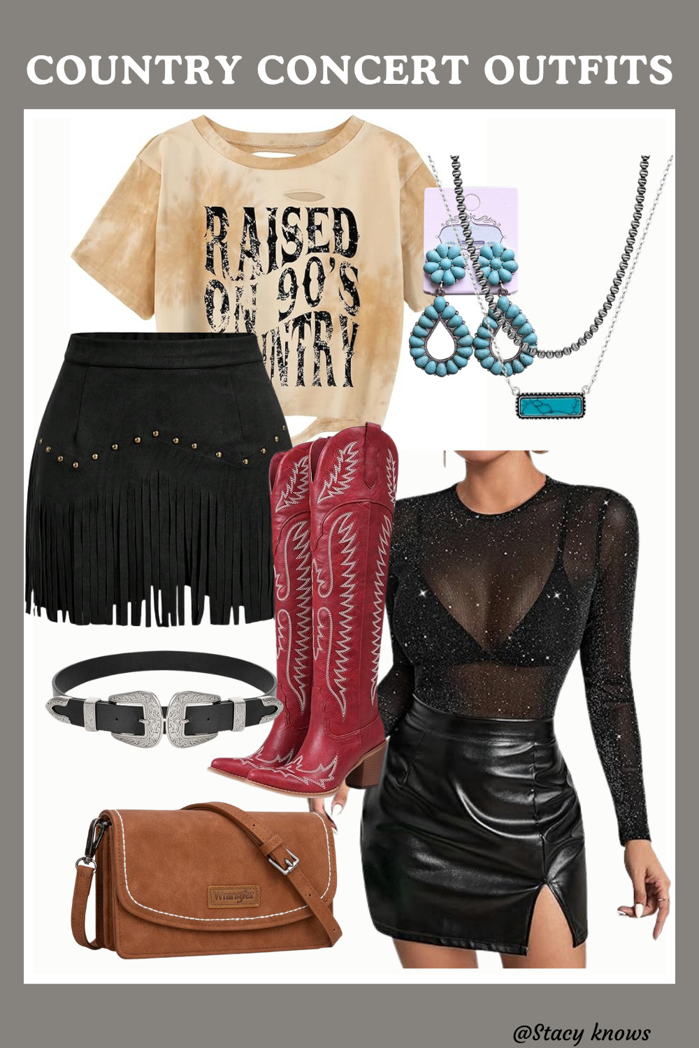 Dust off those boots! Whether you're heading to a stadium show or a local fair, this country concert look hits all the right notes. This outfit balances that classic western charm with a modern edge—perfect for dancing the night away.
#CountryConcert #WesternStyle #CowgirlBoots #NashvilleStyle #ConcertOOTD #LTKUnder100 #FestivalFashion #CoastalCowgirl #CountryMusic #RodeoStyle 

 #LTKFestival #LTKootd #LTKTravel