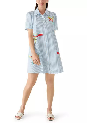 Women's Short Sleeve Swing Embroidered Mini Dress | Belk