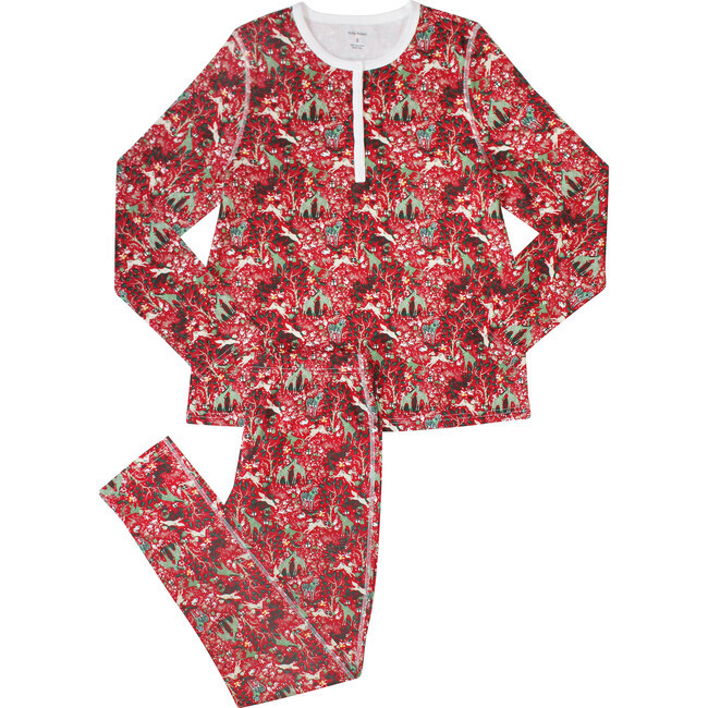Red Women's Pajamas, Holly Jolly Jungle | Maisonette