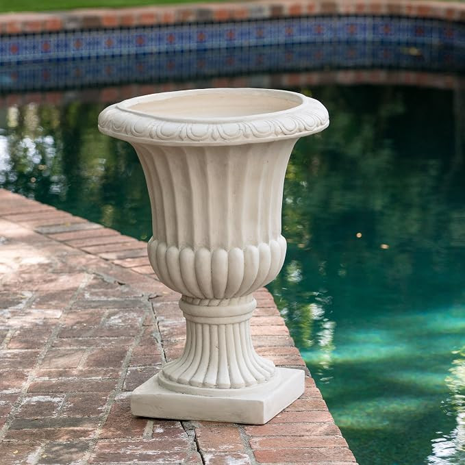26" Antique White Italian Urn Planter – Classic Indoor/Outdoor Use, No Assembly Required, Versa... | Amazon (US)