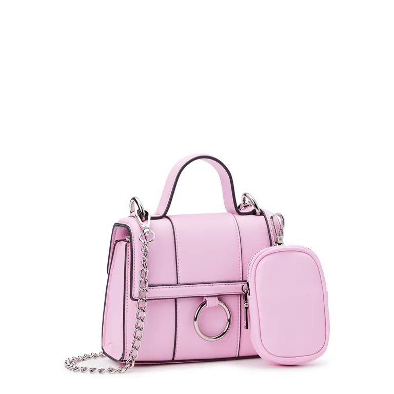 Madden NYC Women's Mini Top Handle Handbag, Light Pink | Walmart (US)