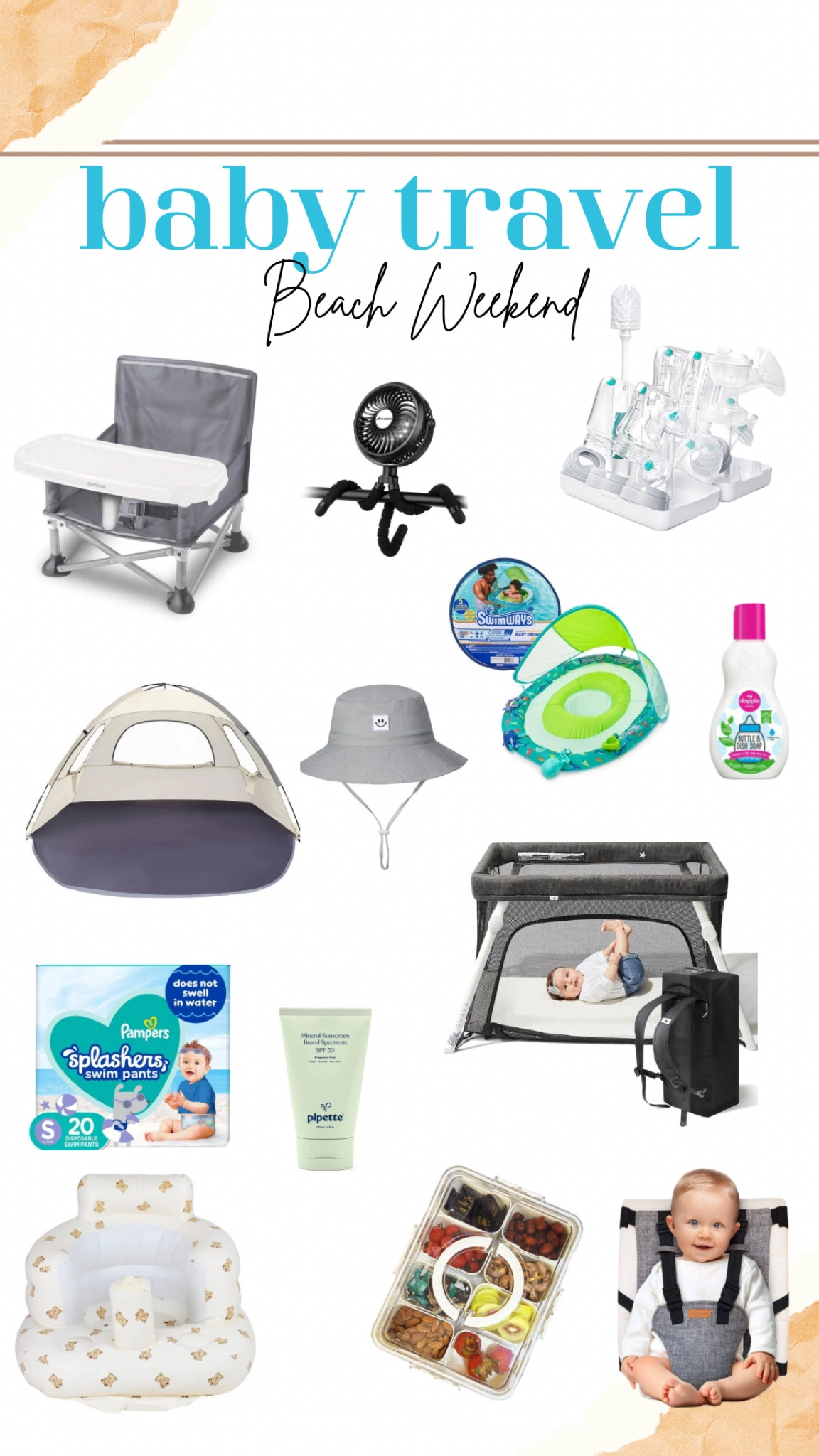 Baby travel; beach weekend edition 

#LTKBaby #LTKFamily #LTKTravel