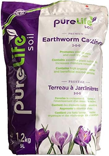 Premium Worm Castings 5 Liter Bag Promotes Plant Growth and Root Structure | Amazon (CA)
