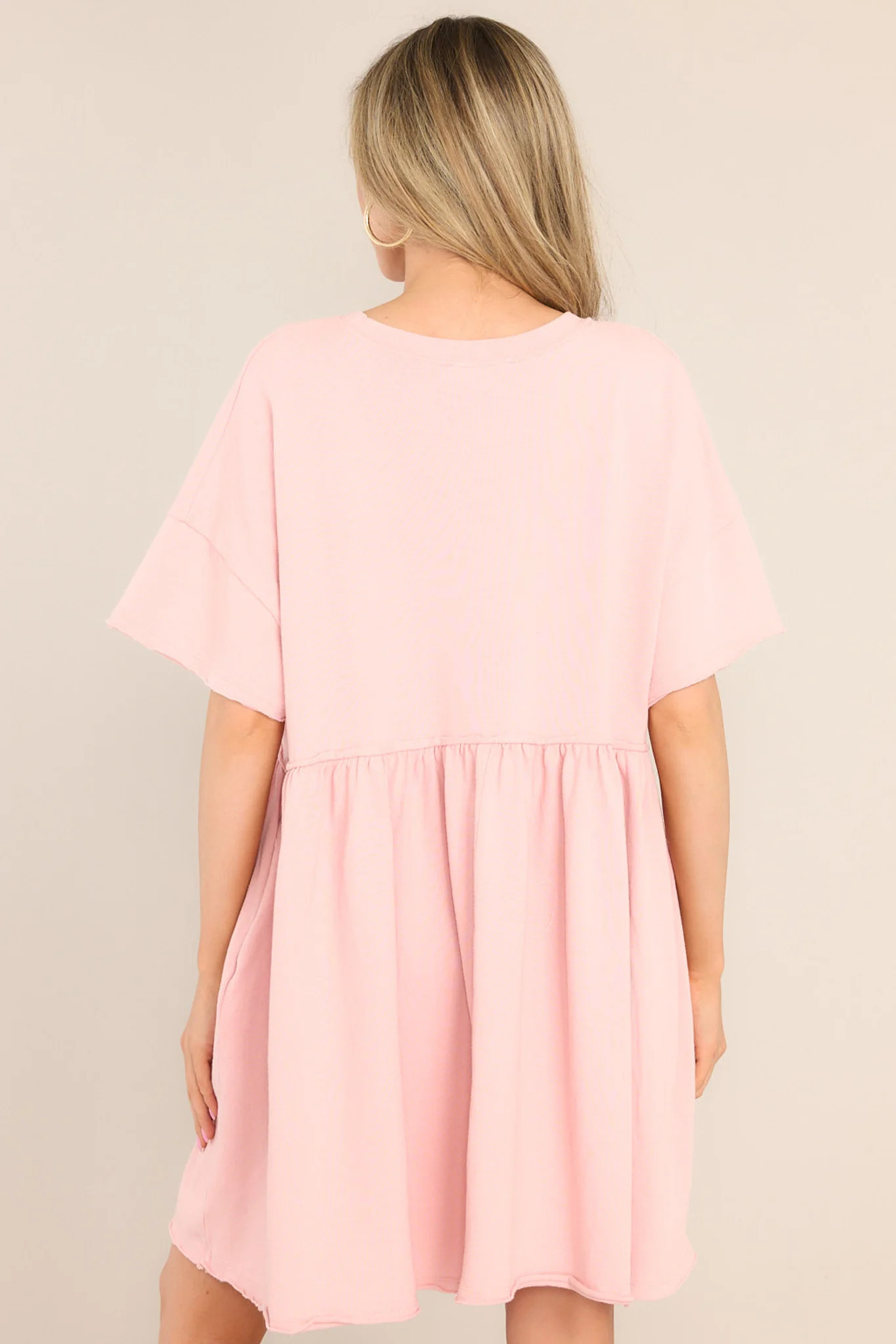 My Inner Peace Rose Pink Mini T-Shirt Dress | Red Dress