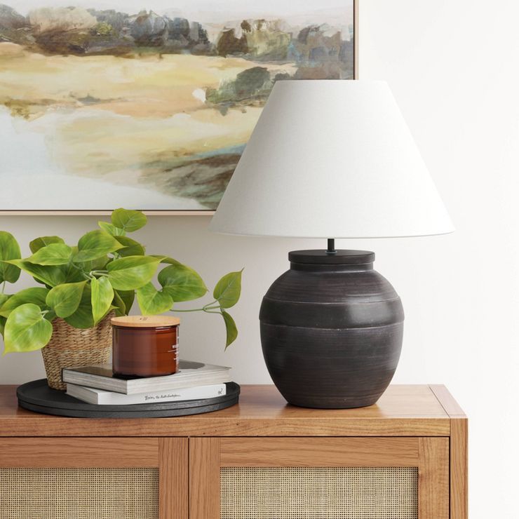 Large Ceramic Table Lamp Black - Threshold™ | Target