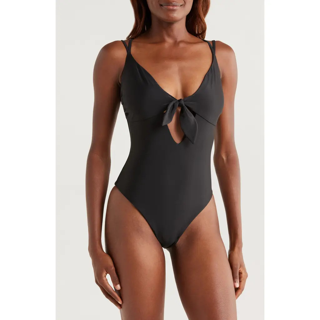 Ramy Brook Nichelle One-Piece Swimsuit in Black at Nordstrom, Size Large | Nordstrom
