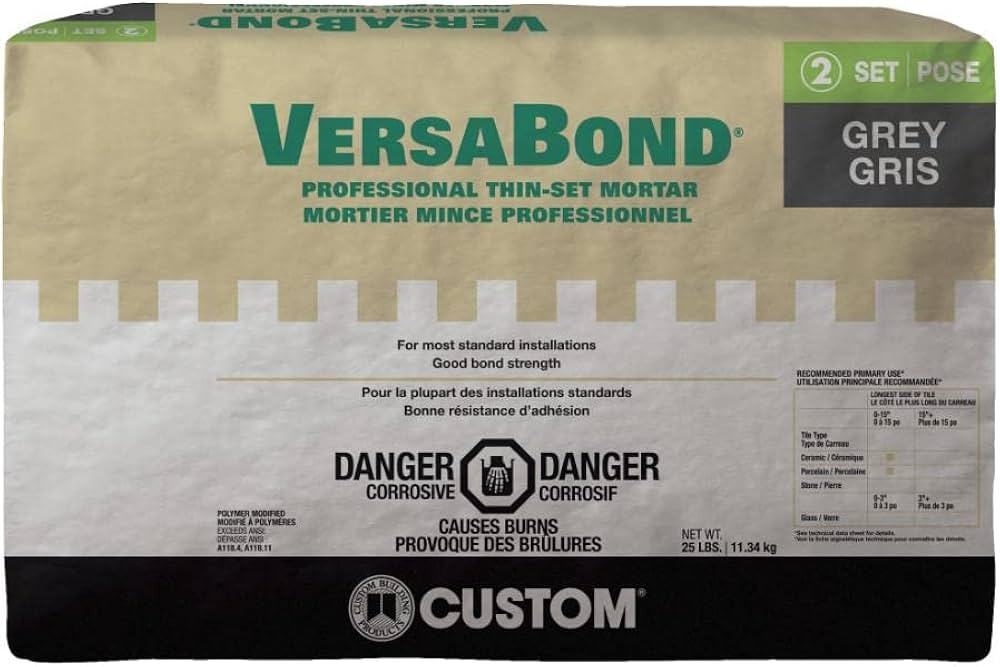 VersaBond Professional Thinset Tile Mortar - Grey, 25 lb | Amazon (US)
