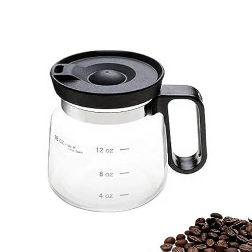 Coffee Pot Mug, 16 Oz Glass Coffee Mug - Coffee Pot Style, Portable, Mini Small Capacity Clear Cup With Handle And Spill Proof Lid, For Hot Teas, Hot Chocolate Etc. | Amazon (US)