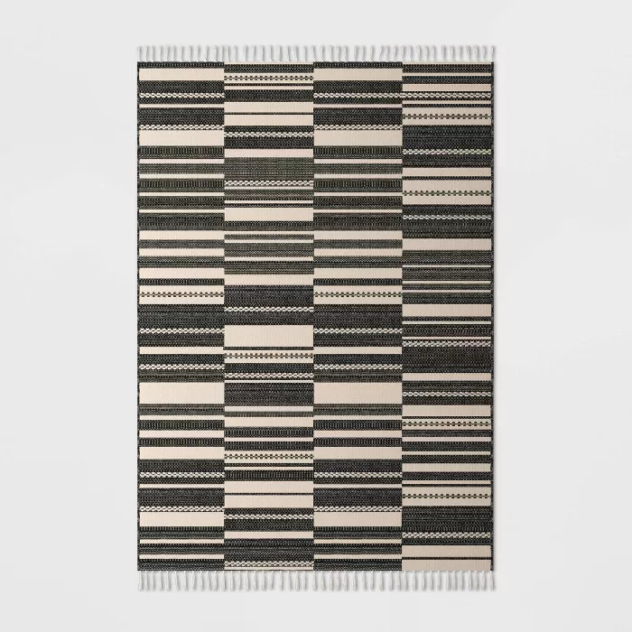 Tapestry Outdoor Rug Charcoal/Ivory - Project 62™ | Target