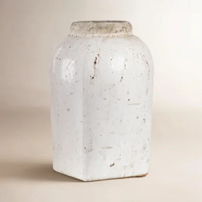 White Indoor / Outdoor Stoneware Table Vase | Wayfair North America