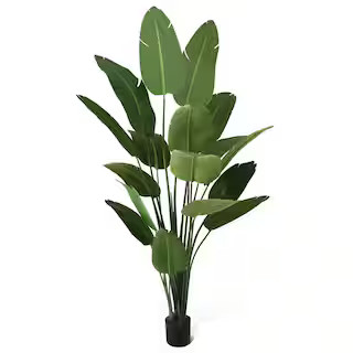 7 ft. Artificial Bird of Paradise Plant with 17-Trunks, Realistic Look and Easy Maintenance, Perf... | The Home Depot