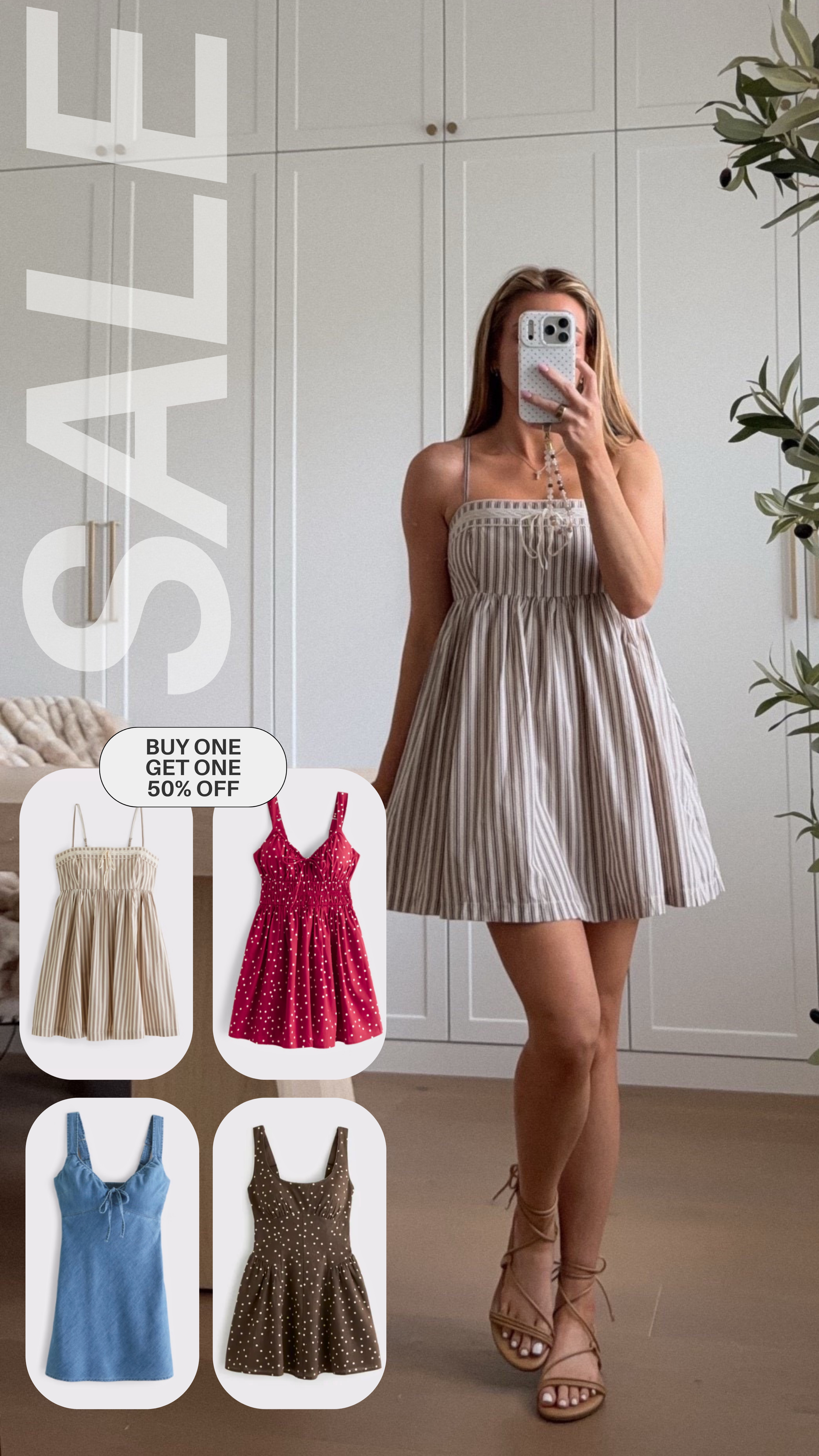 buy one get one 50% percent almost everything at abercrombie right now! ive been living in these mini dresses this summer // wearing xs petite (5'3)

sale alert, summer dress, mini dress, abercrombie, summer outfits, casual outfits, bogo, michele jaliene 

 #LTKootd #LTKSaleAlert