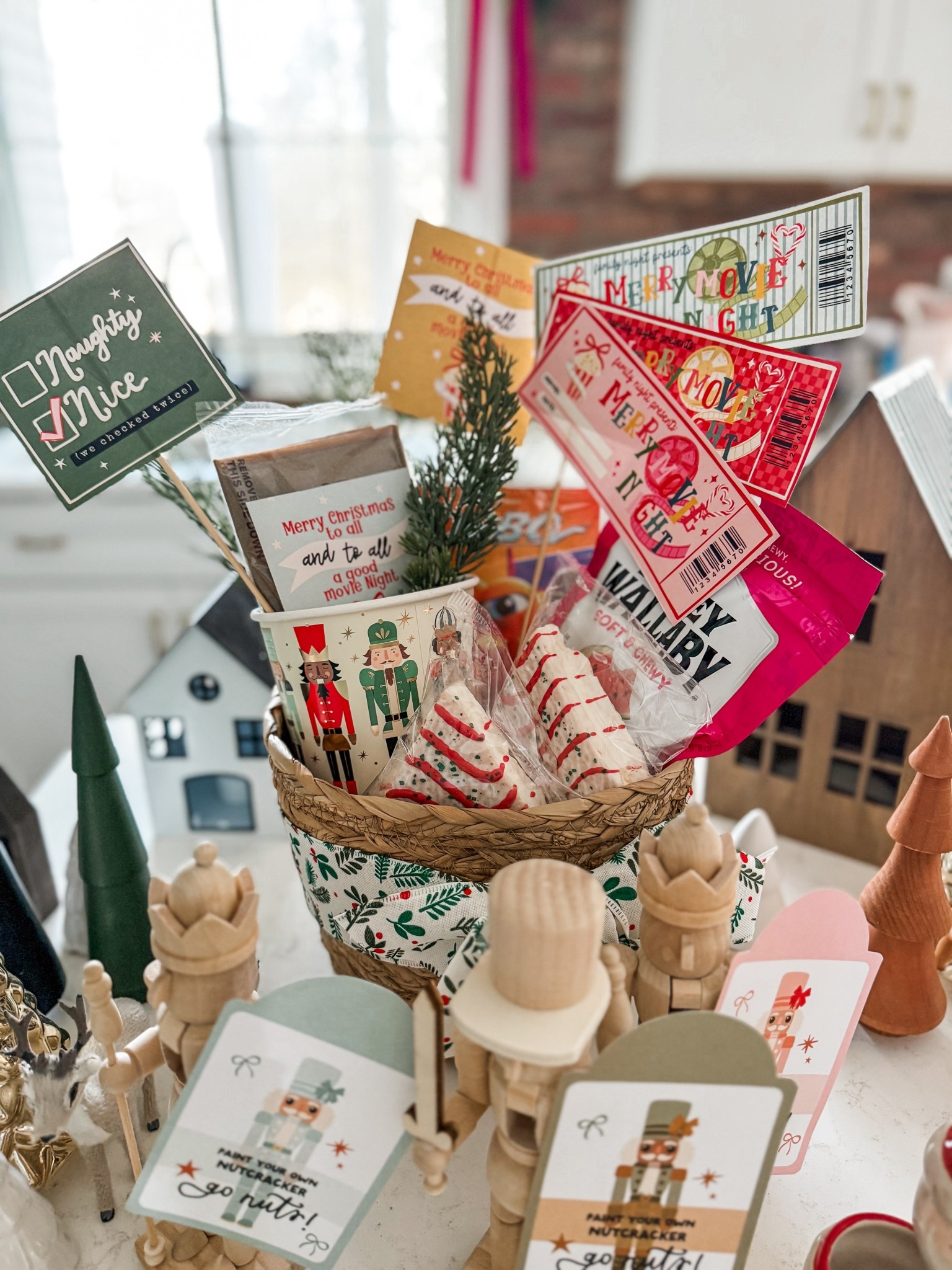 #ad Getting our home holiday-ready with the sweetest printables from @the.lettervee ✨

I pulled together a cozy Christmas setup featuring:
 🎬 the printable movie night tickets
 🌲 the naughty or nice tags
 🖌️ the paint-your-own nutcracker set
 🎟️ the movie night treat tags

These pieces make family nights feel extra magical and so easy to put together.
 
Tap any of the tagged items to shop directly and bring a little holiday joy into your home too.
#thelettervee


#LTKHoliday #LTKmomlife #LTKKids