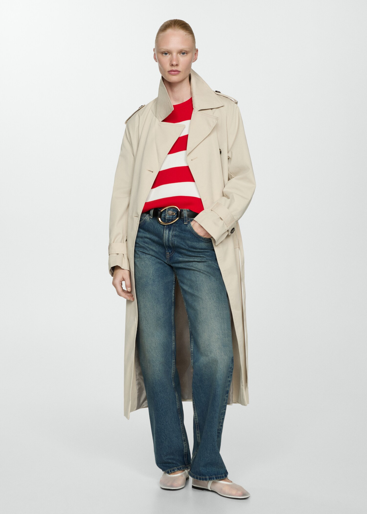 Ribbed  knit t-shirt | MANGO (UK)