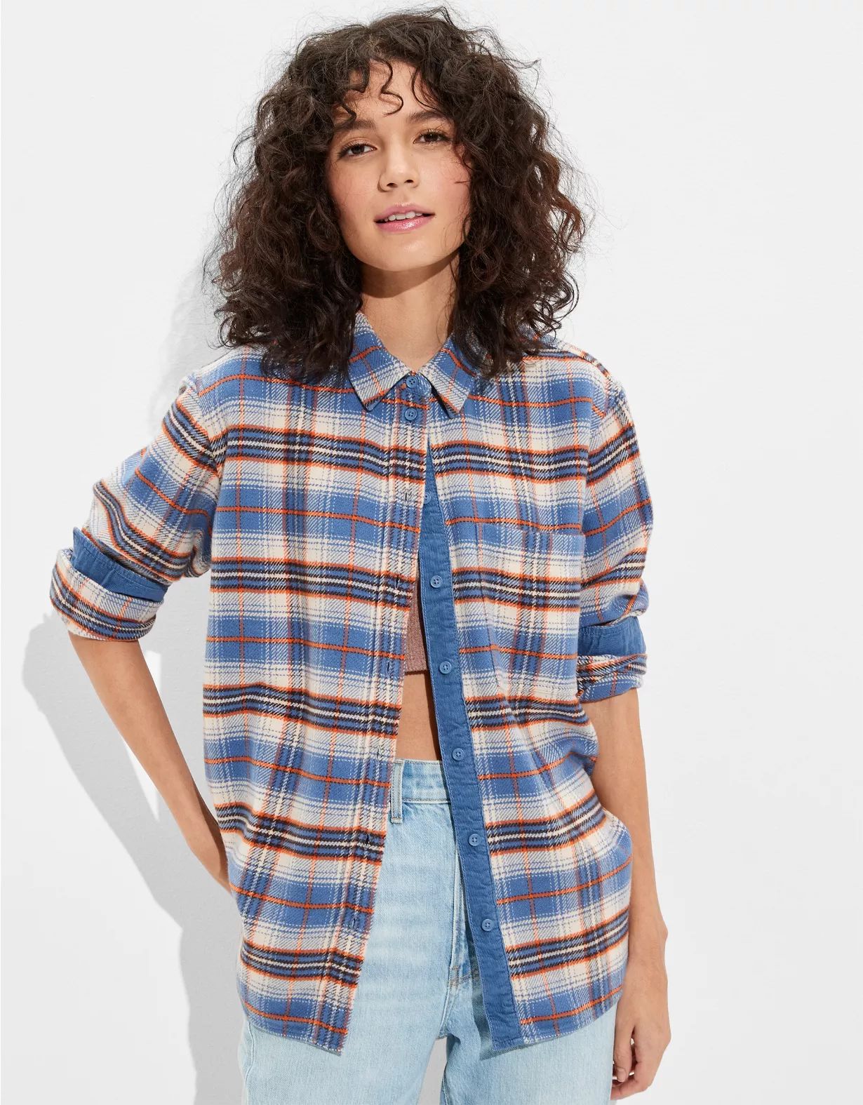 AE Oversized Button-Up Shirt | American Eagle Outfitters (US & CA)