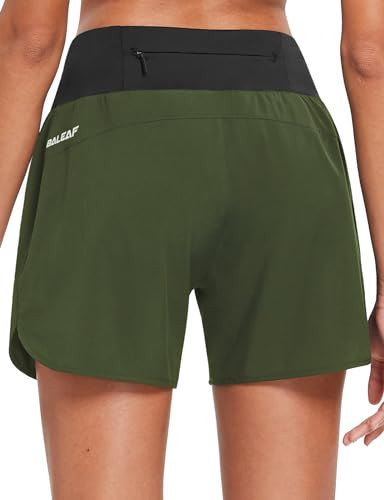 baleaf Women's 5" Workout Shorts Gym Running Shorts Athletic with Liner High Waistband Quick Dry ... | Amazon (US)