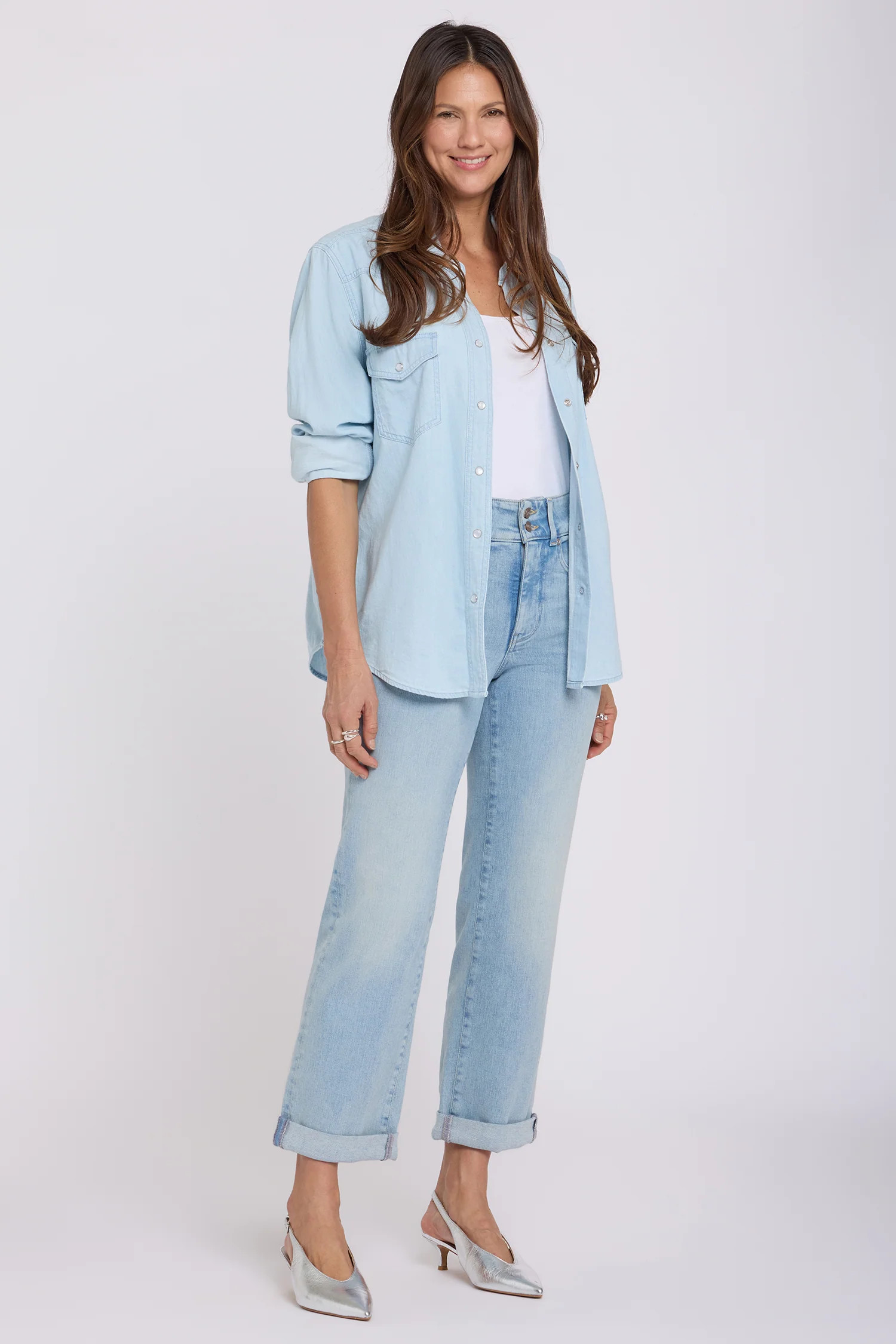 Bailey Relaxed Straight Crop Jeans - Keys View | NYDJ