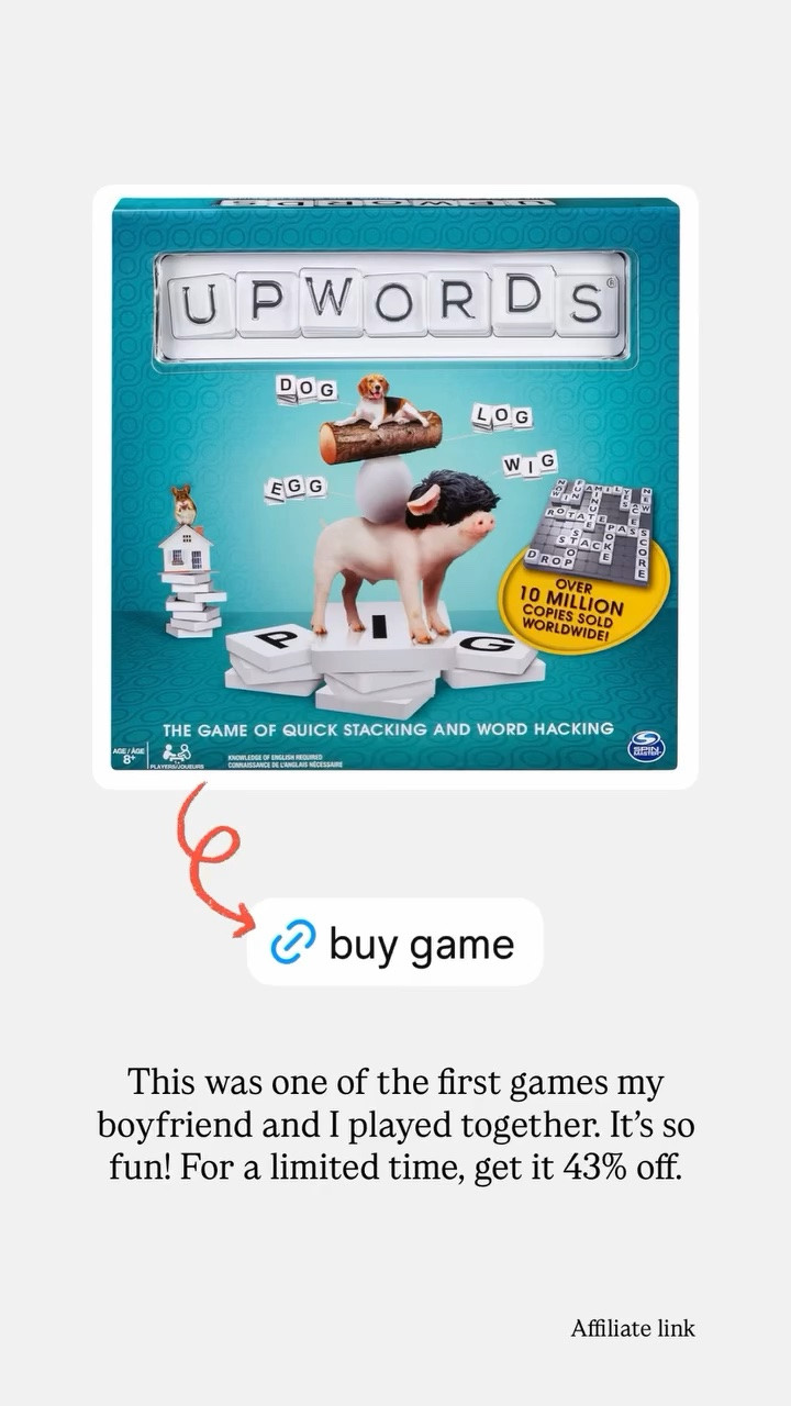 Affiliate link This was one of the first games my boyfriend and I played together. It’s so fun! For a limited time, get it 43% off.

#LTKdayinmylife #LTKOver40 #LTKSaleAlert