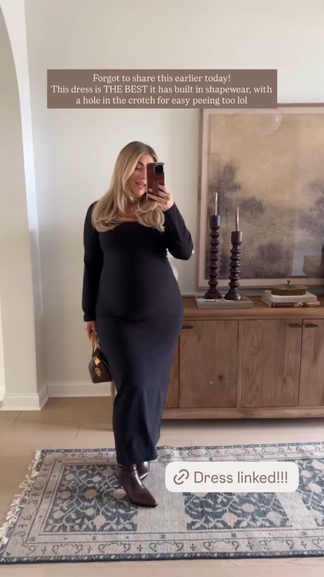 Forgot to share this earlier today! 
This dress is THE BEST it has built in shapewear, with a hole in the crotch for easy peeing too💀 I got an XL

#LTKBump #LTKValentine