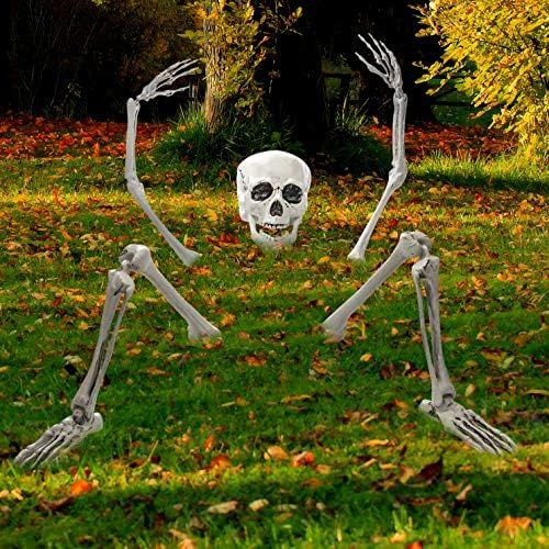 Skeleton Stakes for Outdoor Yard Halloween Decorations - Life-Sized Groundbreaker Skeleton in Fro... | Amazon (US)