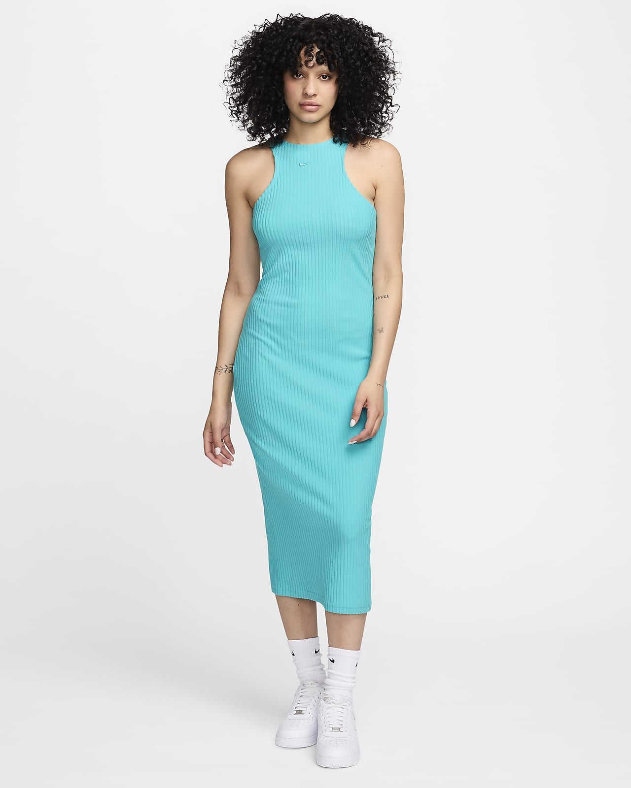 Nike Sportswear Chill Knit Women's Slim Sleeveless Ribbed Midi Dress. Nike.com | Nike (US)