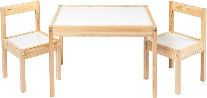 IKEA KidTable, Table and 2 Chairs, White | Amazon (US)