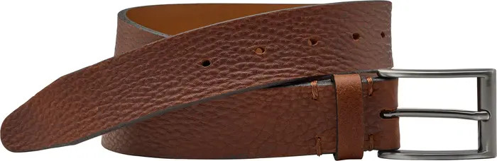 Soft Pebbled Brown Leather Belt | Nordstrom