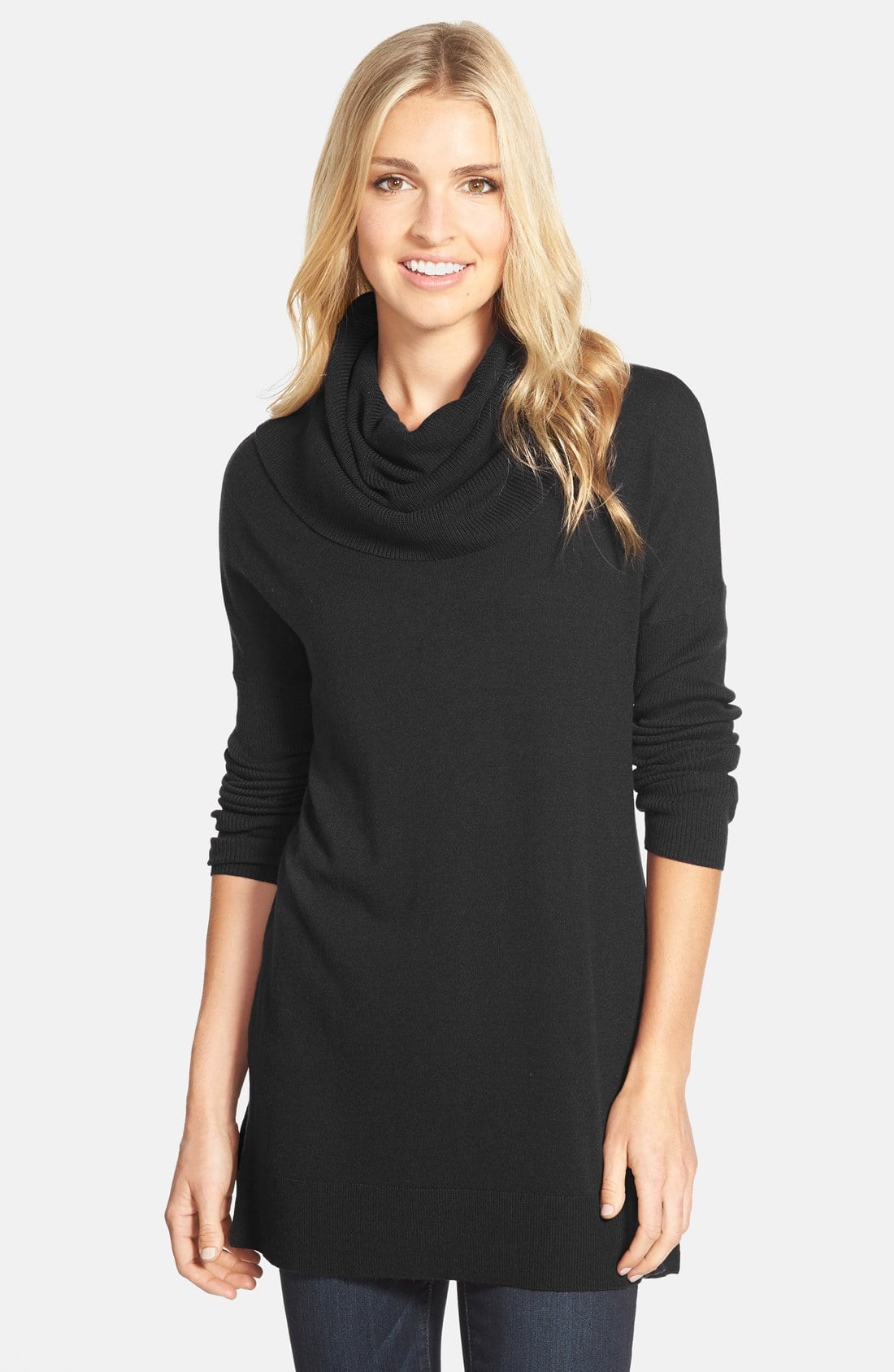 Caslon® Side Slit Convertible Cowl Neck Tunic (Regular & Petite) | Nordstrom
