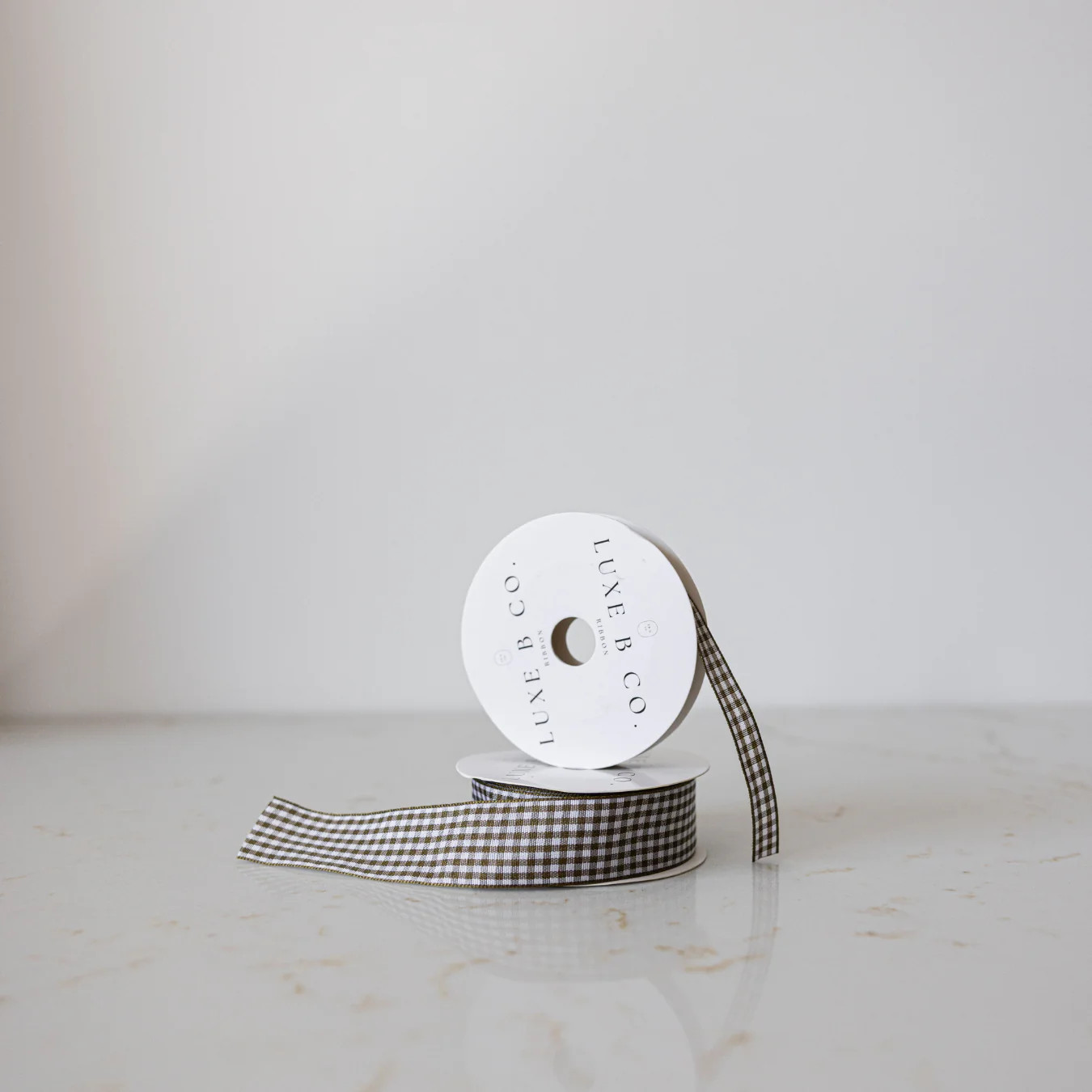 Gingham Olive Ribbon Holiday Decor | By Luxe B Co. | luxe bCO