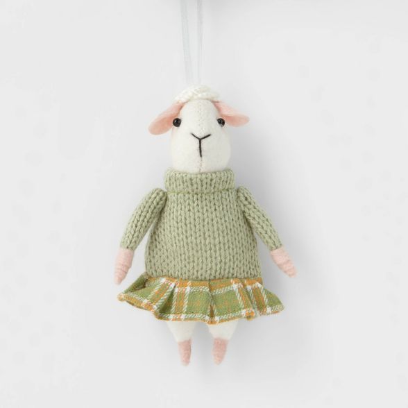 Dressed Sheep with Plaid Skirt Christmas Tree Ornament - Wondershop™ | Target