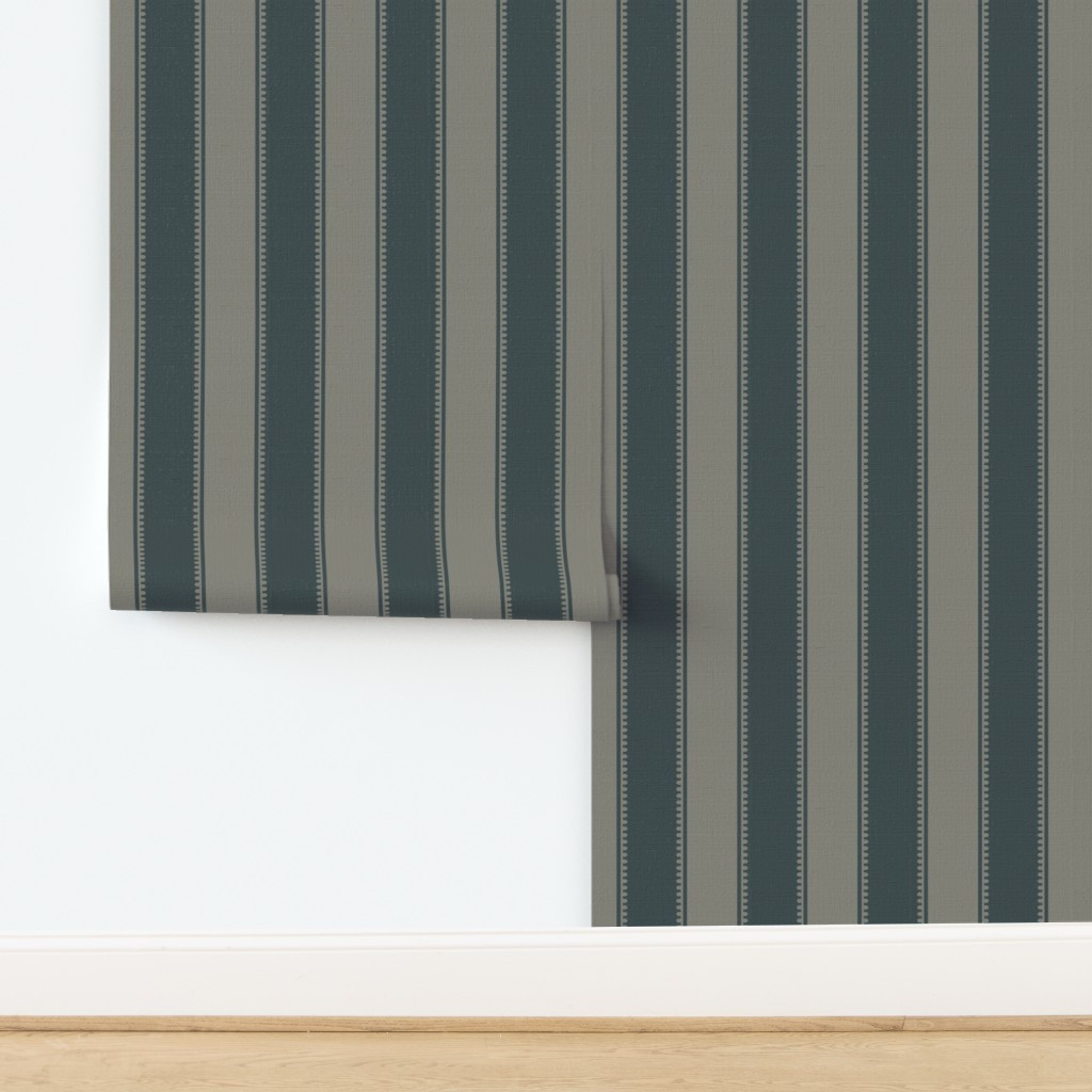 Stripe - Rococo - Medium - Sage Light Midnight Blue Wallpaper | Spoonflower | Spoonflower