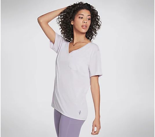 Skechers Tranquil V-Neck Pocket Tee | QVC