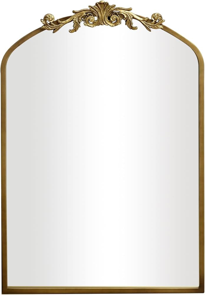 AIXI HOME Arendahl Traditional Gold Arch Wall Mirror, 24"x36" Carved Elegant Rectangle Bathroom M... | Amazon (CA)