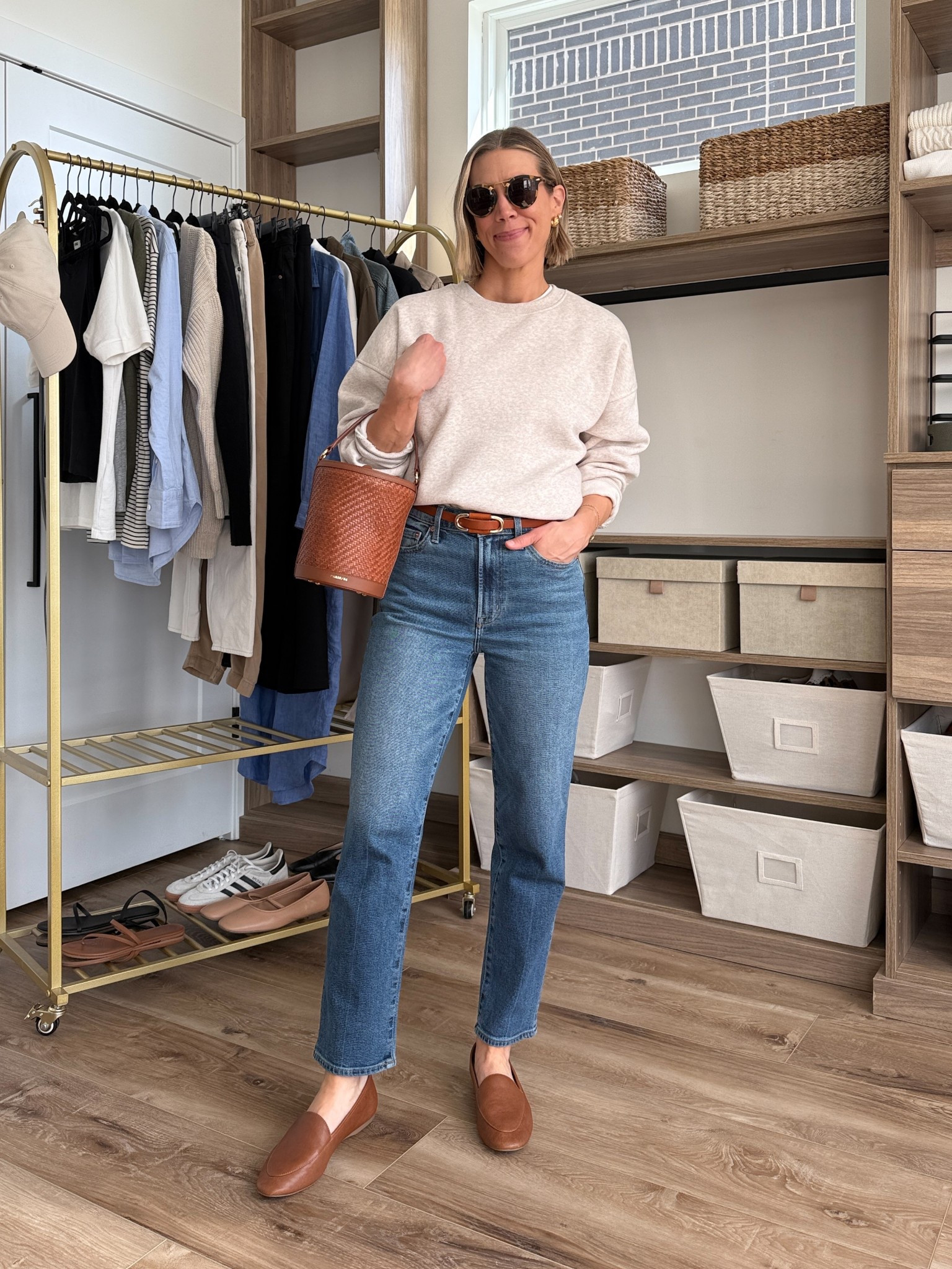 Wearing 26 jeans, small sweatshirt, small belt, loafers tts 

#LTKStyleTip #LTKFindsUnder100 #LTKFindsUnder50