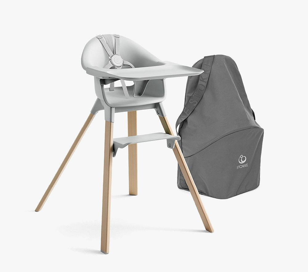 Stokke Clikk High Chair w Travel Bag Grey | Pottery Barn Kids