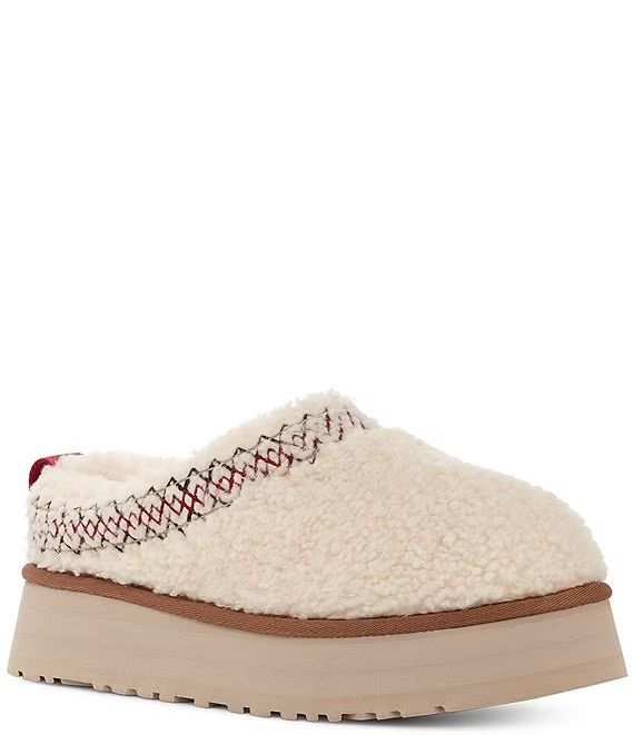 UGG Tazz UGG Braid Fur Clog Platform Slippers | Dillard's | Dillard's