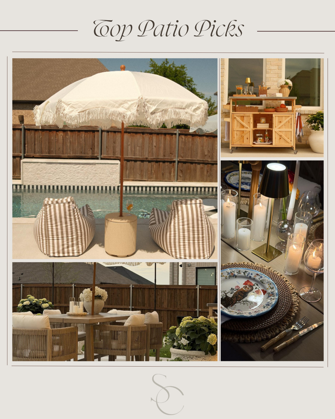 Patio refresh 🌿Linking my favorite pieces to create a cozy and effortless outdoor setup.

#LTKHome #PatioDecor #OutdoorStyle #HomeFinds 

 #LTKHome #LTKSaleAlert