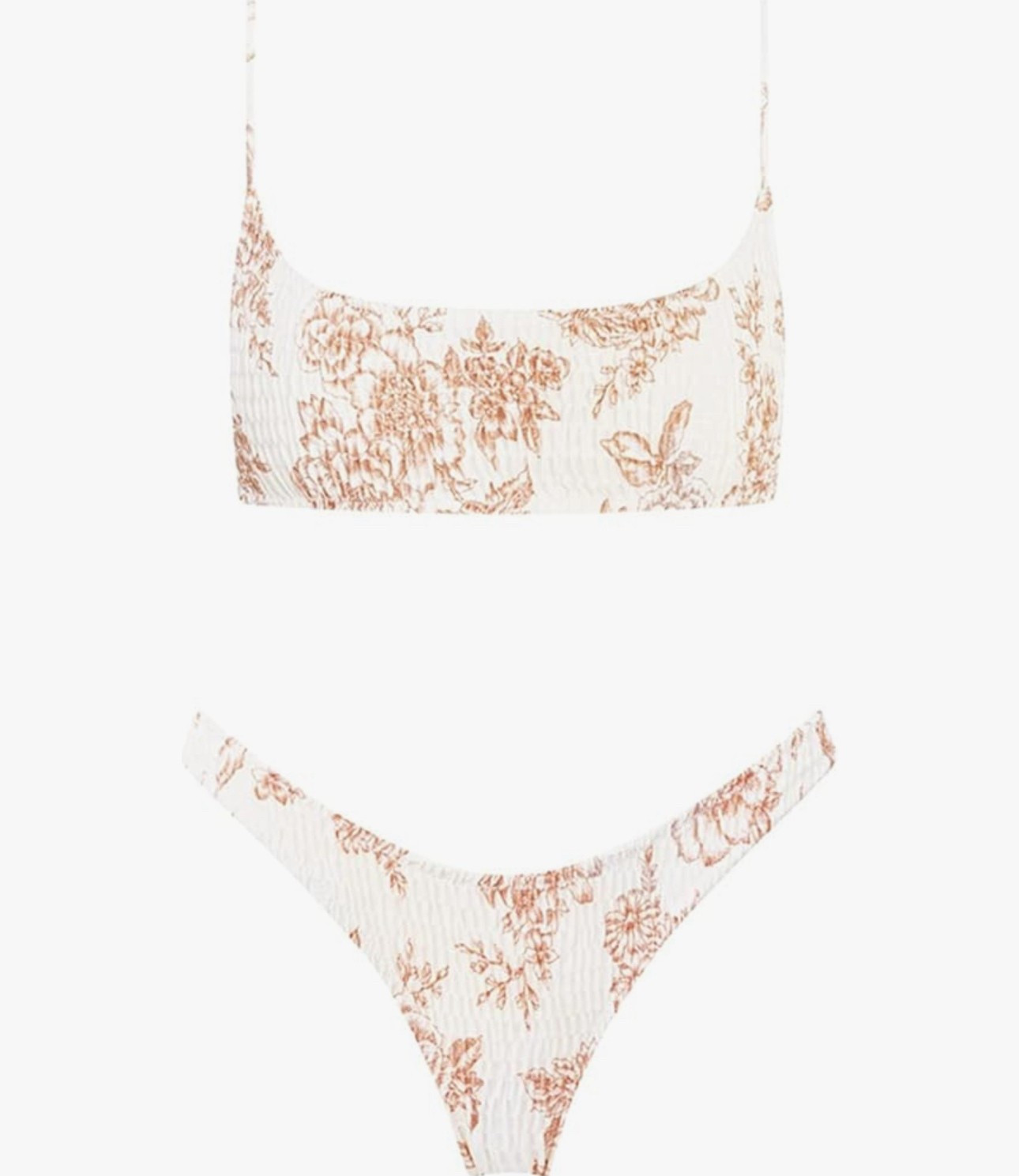 VOLAFA Women's Triangle Bikini Set Smocked Textured Scoop Frilled Print Ruched Elastic Swimsuit Two Piece Bathing Suit

#LTKSwim #LTKSummerEdit #LTKFindsUnder50